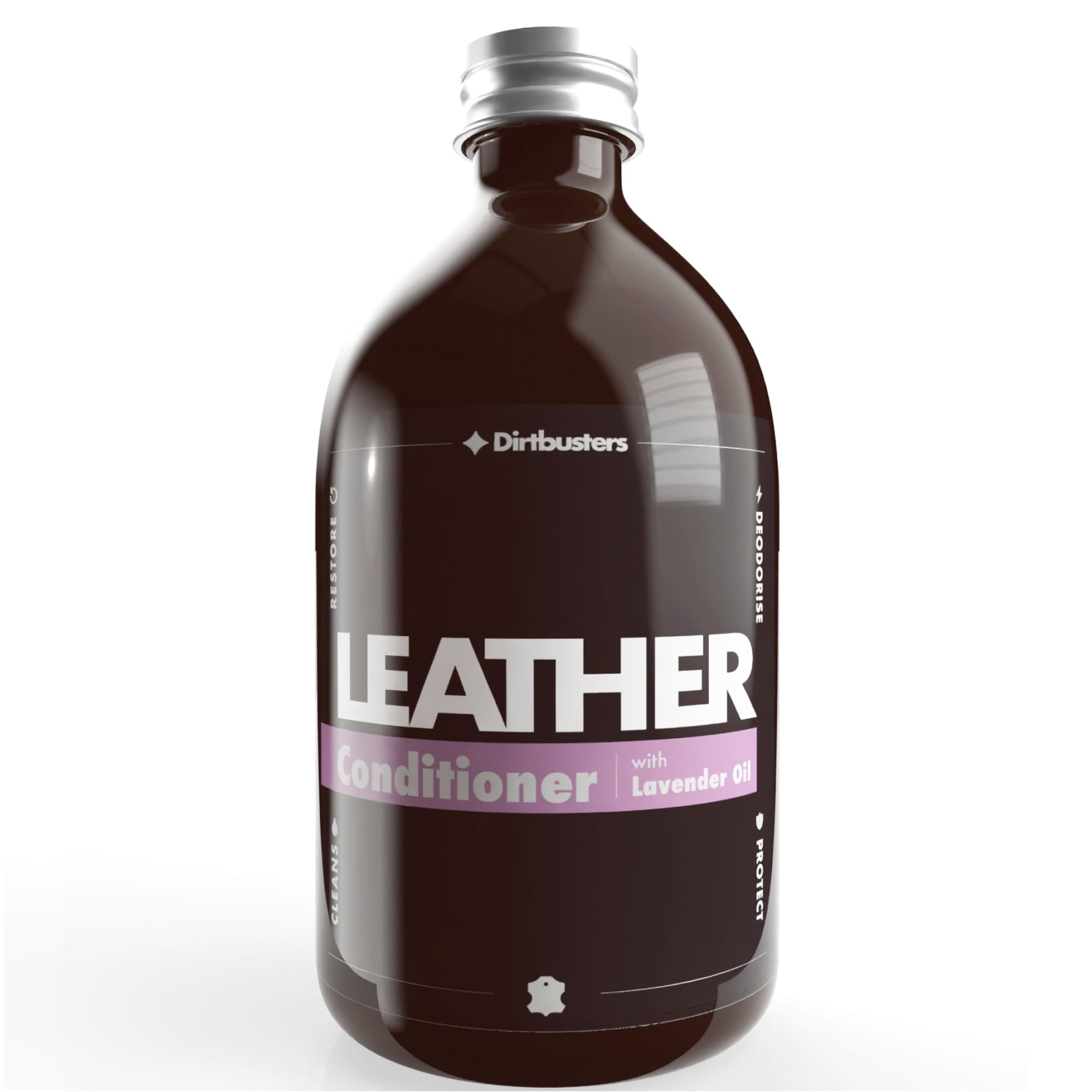 Dirtbusters Leather Conditioner, Protector & Restore, With Deodorising Lavender Oil To Revive & Clean Leather Sofas, Furniture, Shoes, Bags, Car Seats, Saddles & Tack (500ml)