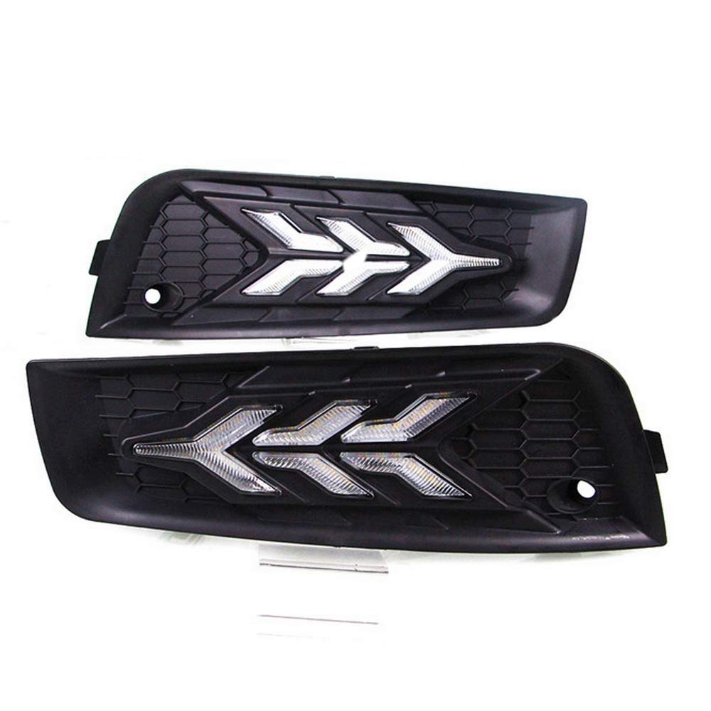 LED luce di marcia diurna DRL per Chevrolet Cruze 2010-2013, paraurti anteriore LED 6000K DRL + streamer indicatore di direzione giallo