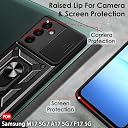 TheGiftKart Tough Armor Bumper Back Cover Case for Samsung Galaxy M17 5G / A17 5G / F17 5G | Sliding Camera Cover, Kickstand & Ring Holder | 360 Degree Protection Back Cover Case (PC & TPU, Black) gallery image