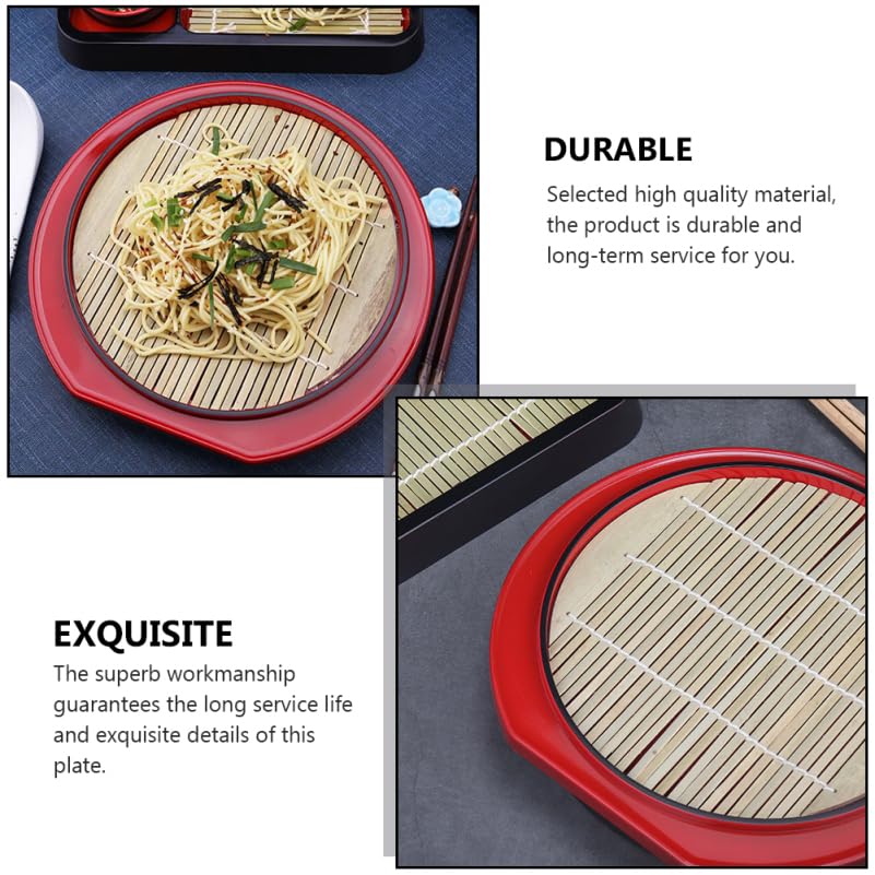 Set de 3 platos japoneses para fideos Soba estilo bambú miniatura 7