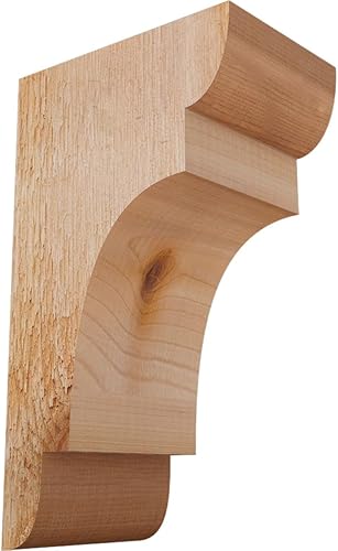 Miniatura 104 de Ekena Millwork COR04X12X12NEB00RWR 4 pulgadas de ancho x 12 pulgadas de profundidad x 12 pulgadas de alto New Brighton Rough Sawn Corbel, cedro rojo
