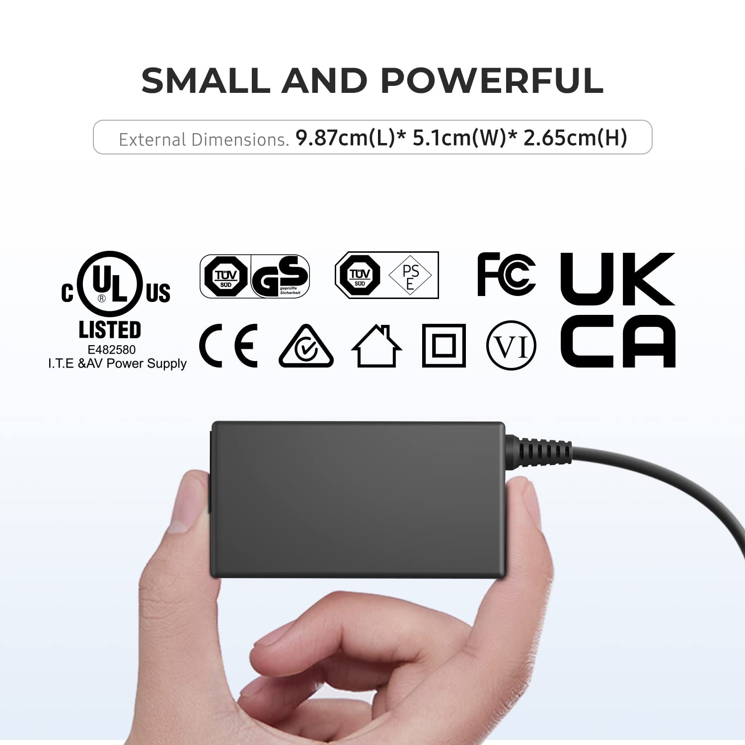 HKY 19V Alimentatore per HP Monitor 27" 25" 23,8" 23" 21,5" 20" Caricatore per HP 32f 32s 27f 27eb 24f 24m 24y 23es 22f 22y 24ea 25vx ADPC1945 LED LCD Gaming Monitor Cavo Caricabatterie AC Adattatore