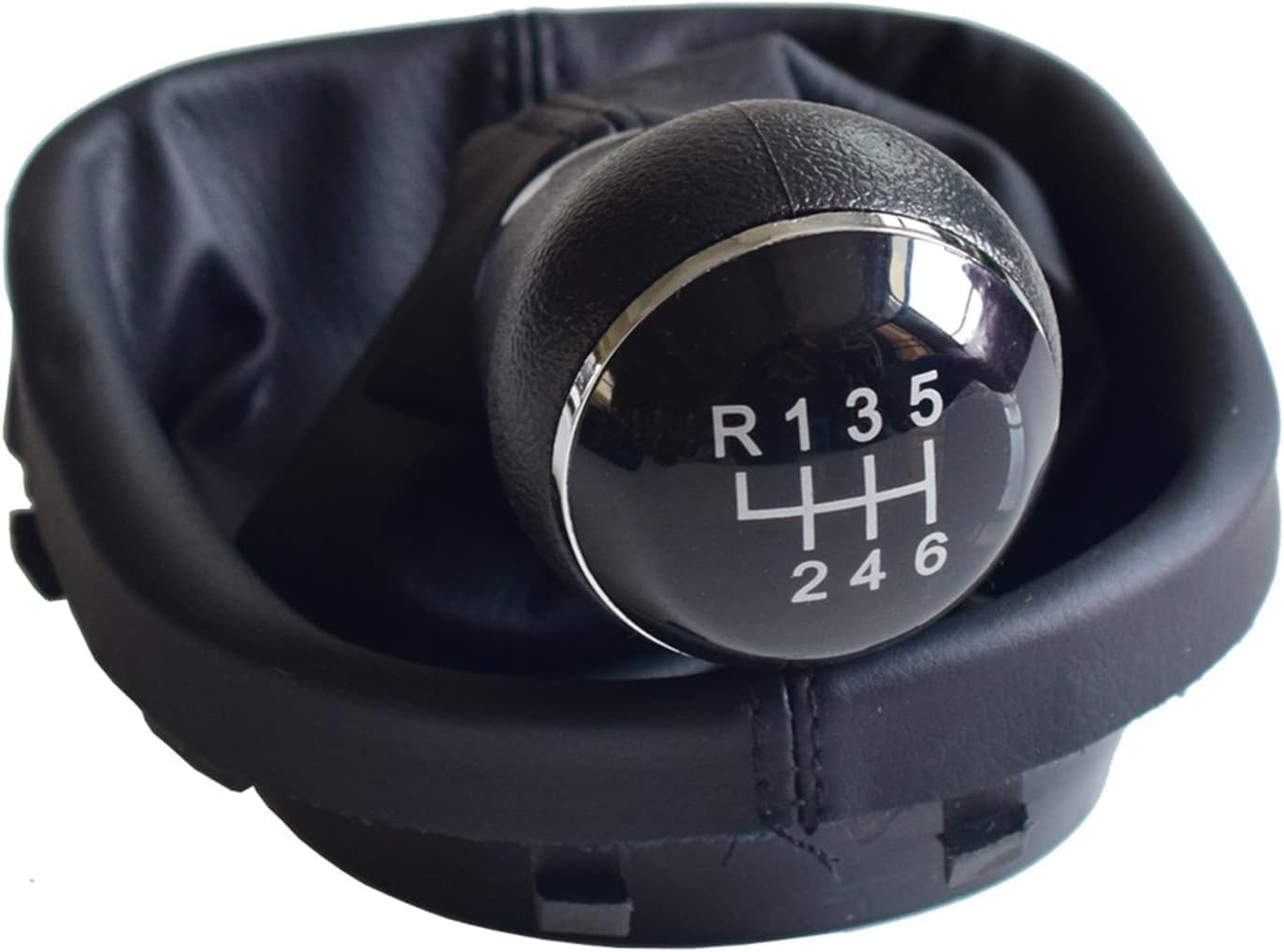 Car gear shift knob For VW For For Caddy II 2 MK2 2004-2009 For Touran 2003-2010 5/6Speed Gear Shift Knob Lever Shifter Gaiter Boot Cover(6 Speed)