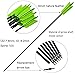 AMEYXGS 12 Pcs Archery Hunting Arrows Mix Carbon 30 Inch Flu Flu Arrows Spine 500 Target Practice Arrows with 4 Turkey Feather Replaceable Arrowhead for Outdoor Hunting Shooting(Green)
