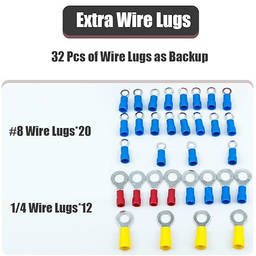 Miniatura 4 de DIKJAK 4 postes de 516 pulgadas, 3 tornillos #8 de bloque de distribución de energía, barra de autobús, bloque de terminales para audio de
