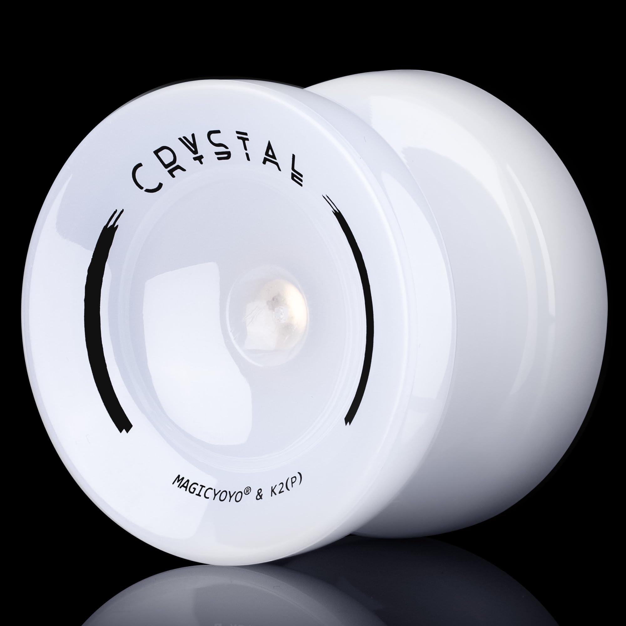 MAGICYOYO K2 Crystal Plastic Yoyo for Kids 8-12 & Beginners (Pure White)