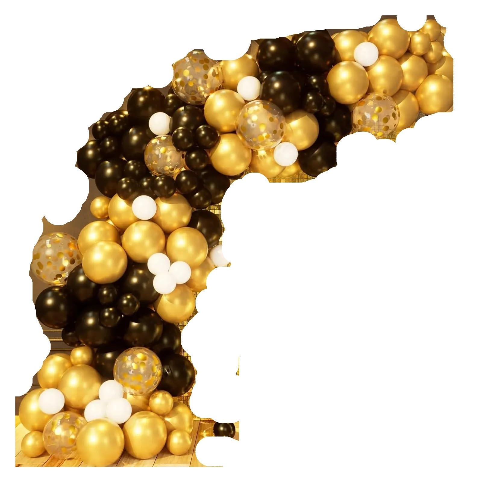 1 Set Schwarze Und Goldene Luftballons, Girlandenbogen-Set, Alles Gute for Geburtstag, Party-Dekoration for Zuhause, Abschlussfeier, Hochzeit, Partyzubehör Für Partys