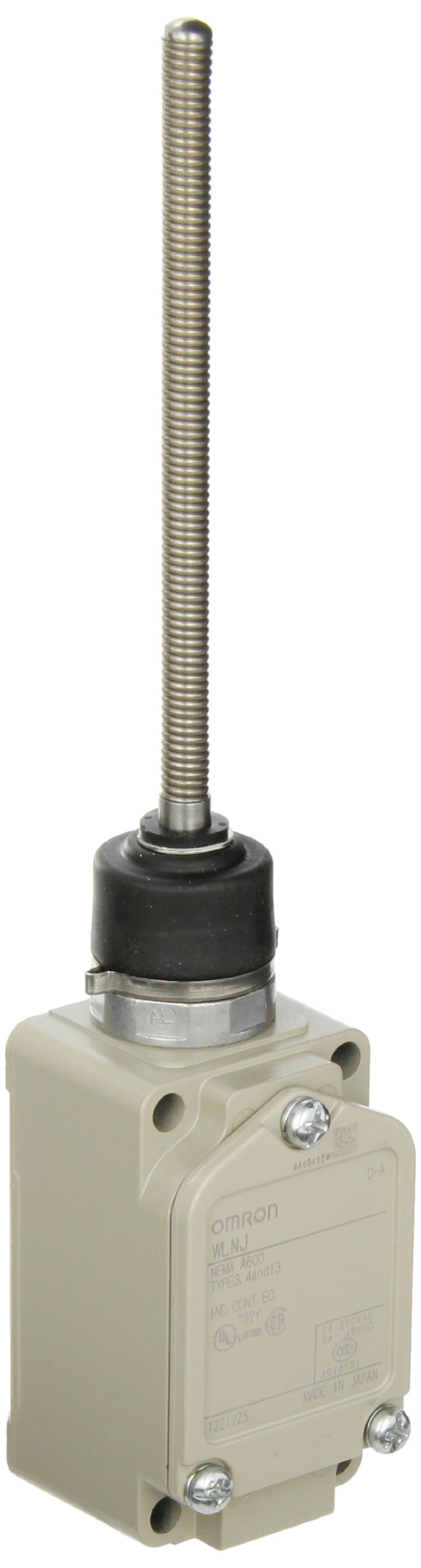 Omron WLNJ General Purpose Switch, Standard Load, Flexible Rod, Coil Spring