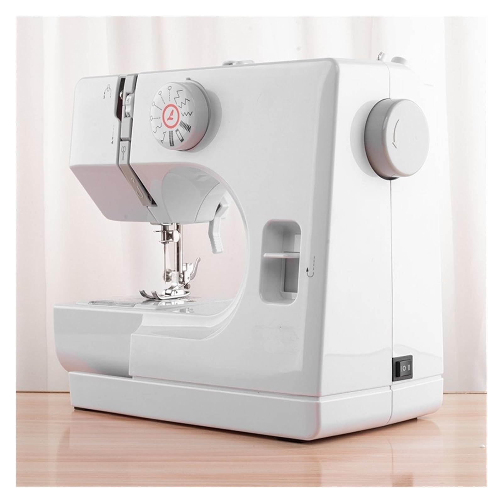 Máquina de Coser doméstica Totalmente automática, pequeña, Mini, Multifuncional eléctrica, portátil y con Bloqueo, Potente, silenciosa y Estable.