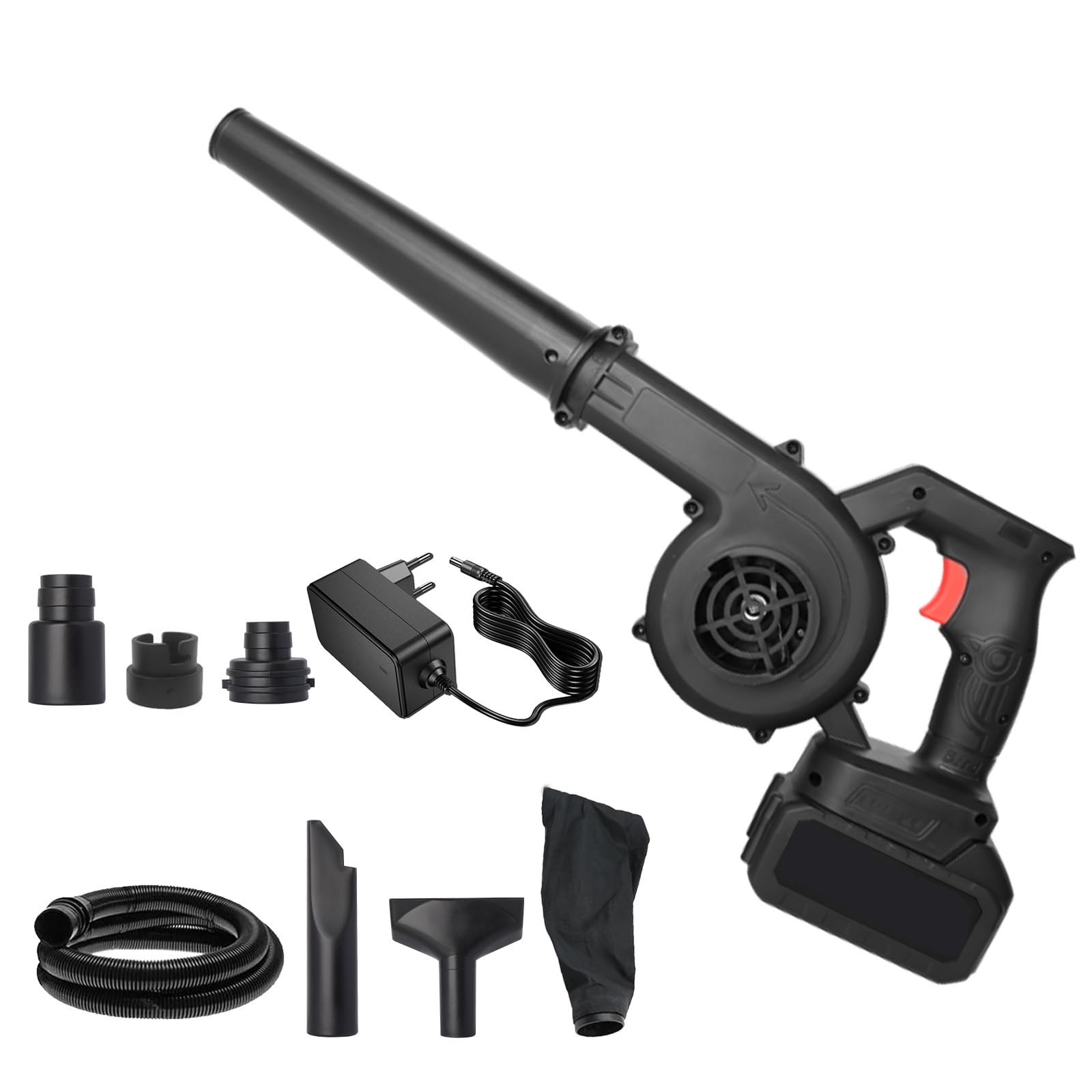 Leaf Blower, 2 in 1 Powerful Air Vacuum Blower Lightweight Electric Battery Blower for Lawn Care, Pet Hair, Car Dust and Home