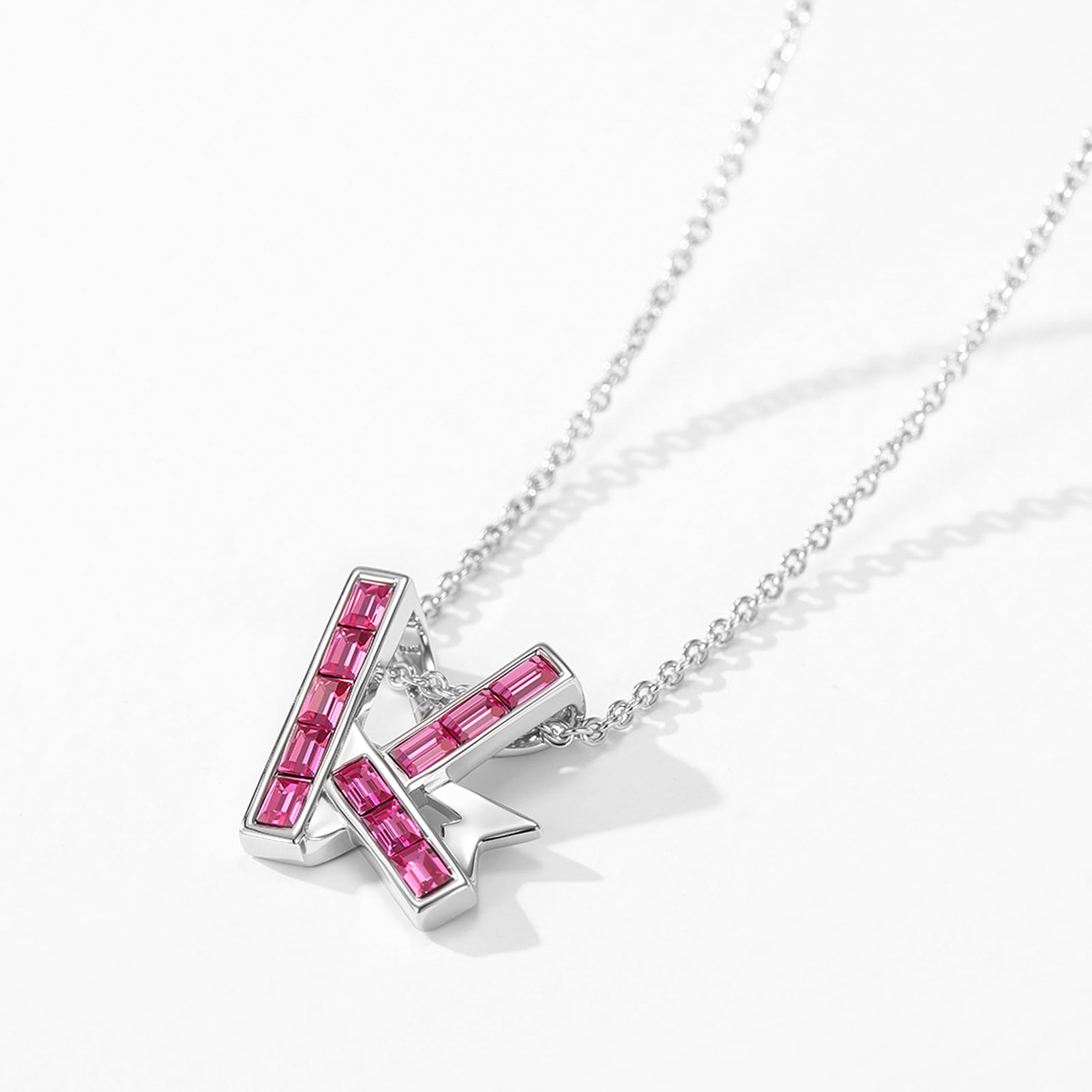 LOVANS Halskette Damen Silber 925 Buchstabe K Kette mit Herz Anhänger Personalisierte Initialen Namen Silberkette Schmuck Geschenke für Frauen Ehefrau