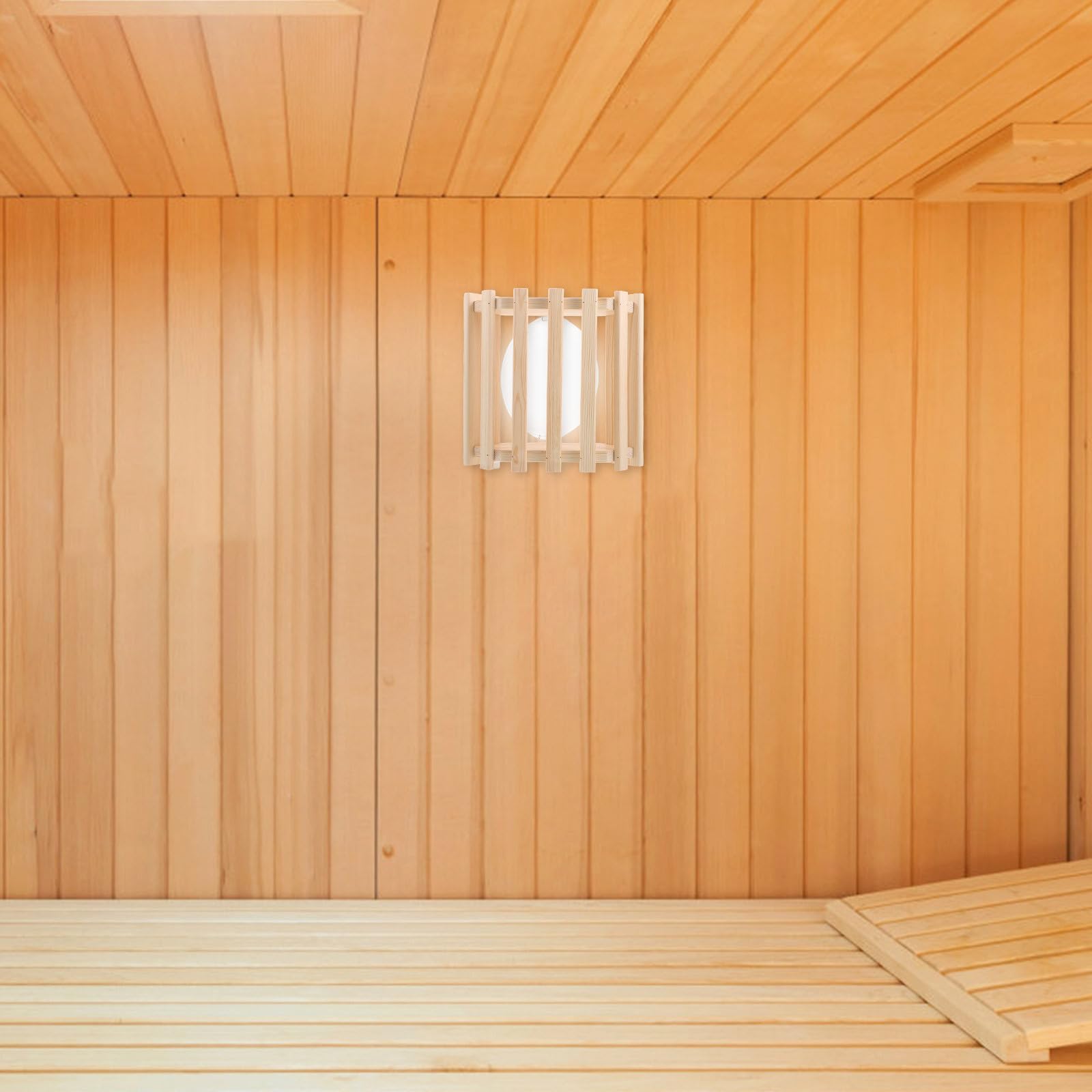 Lampenschirm für Saunaräume mit Elegantem Design Schützt Sauna Lampe und Sorgt für Mehr und Komfort im Dampfbad