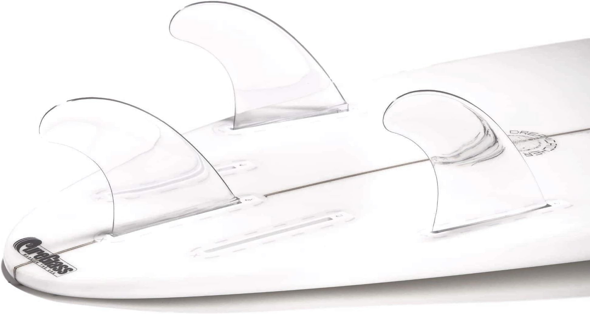 Dorsal Performance Flexrez Core Surfboard Thruster Surf Fins (3) FUT Compatible Clear