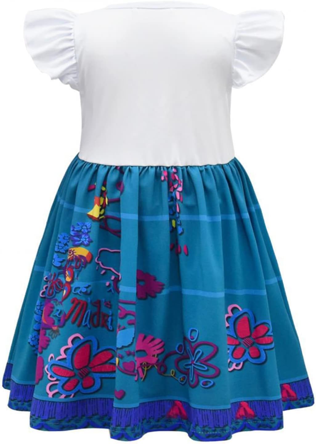 COTRIO Girls Princess Costume with Bag Kids Halloween Dress Up Toddlers Birthday Outfits Party Dresses Role Play Clothes