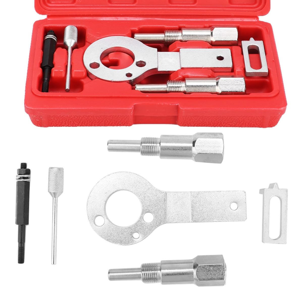 Strumento di fasatura del motore, kit di strumenti di bloccaggio della fasatura dell'albero a gomiti in acciaio al carbonio kit di strumenti di bloccaggio della fasatura dell'albero a gomiti per