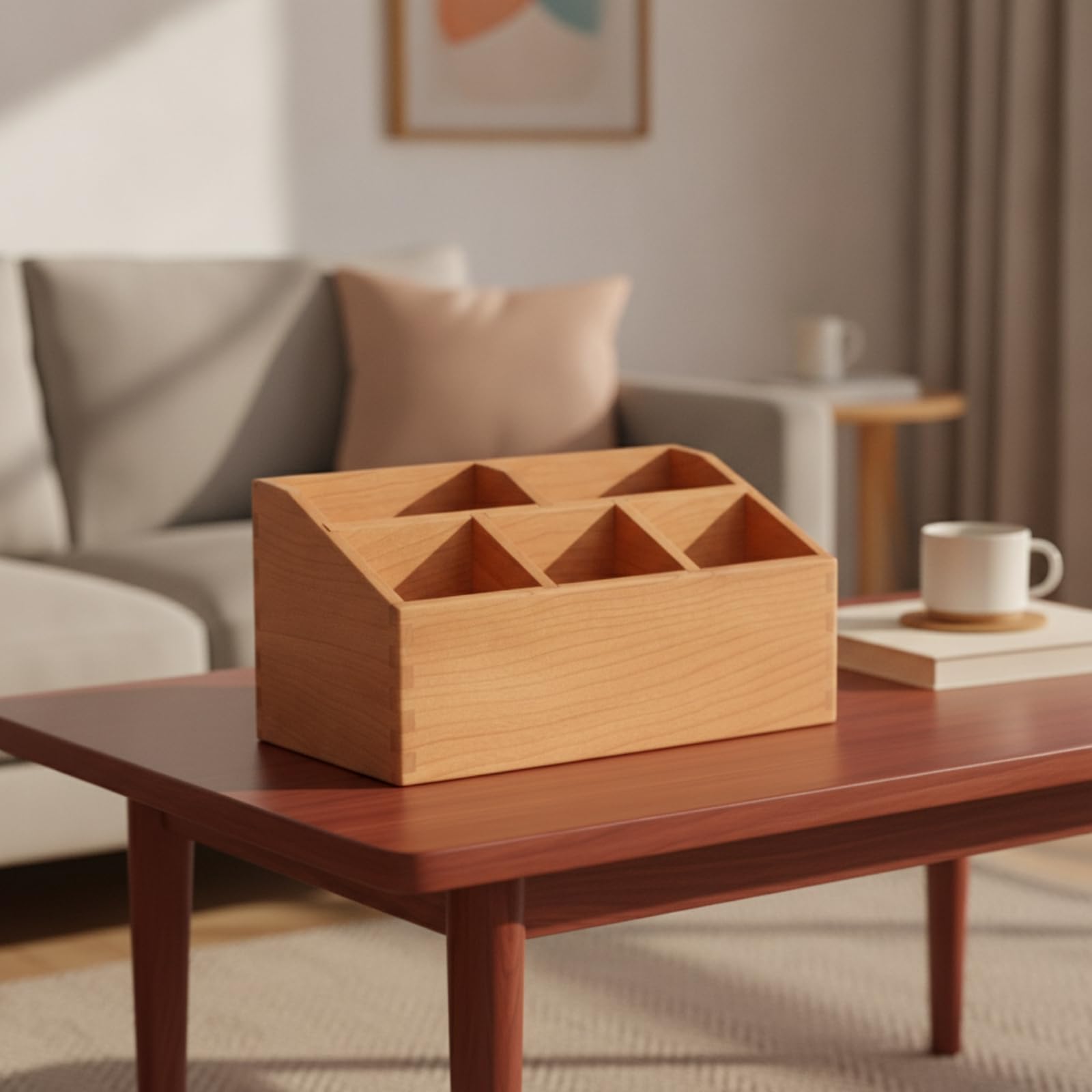 KESOTO Organizador Escritorio con Ranuras | Aspecto y Cálido, Organizador Escritorio con Compartimentos, Lápices, para Recepción, 240x150x85mm