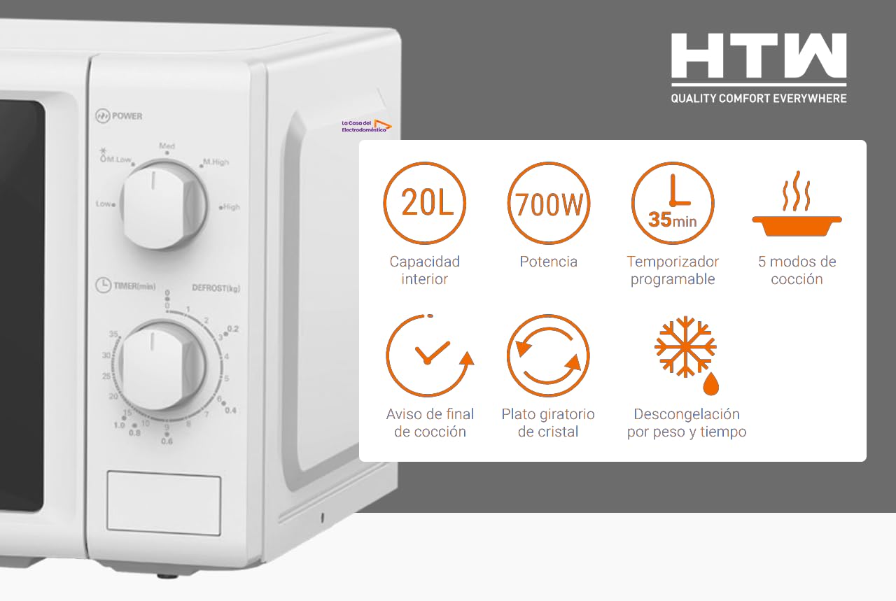 MICROONDAS 700W CON GRILL