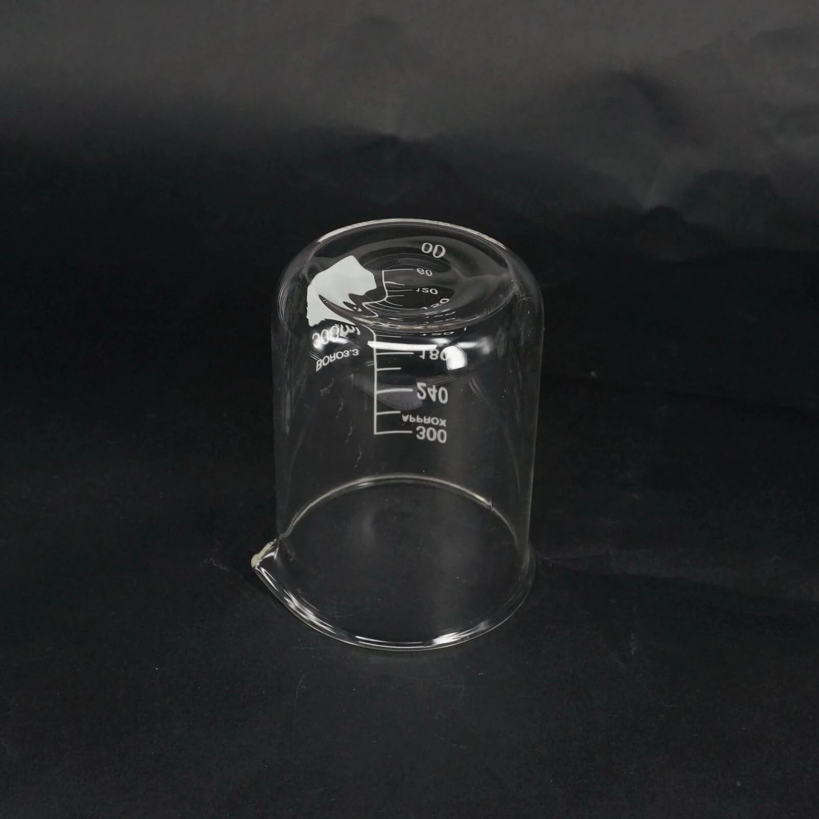 Vaso de precipitados de Vidrio de Forma Baja con Pico, Vaso de precipitados de borosilicato de 300 ml, Tazas medidoras de Laboratorio de química, 1 Pieza