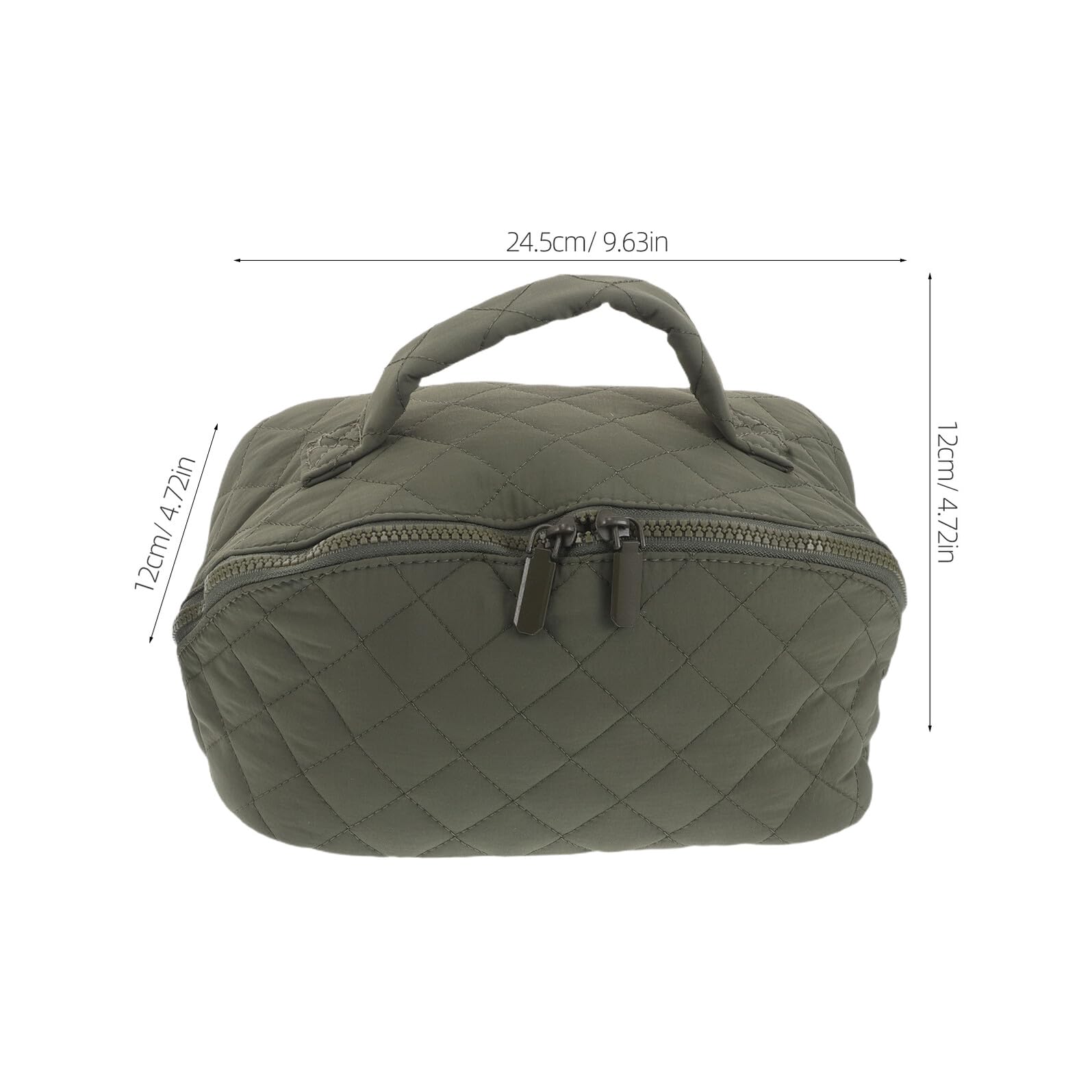 Borsa Cosmetica da Viaggio Portatile Grande Nera con Maniglia | Dacron, Scomparti Multipli e Vano Principale Spazioso, per Trasferte e Weekend