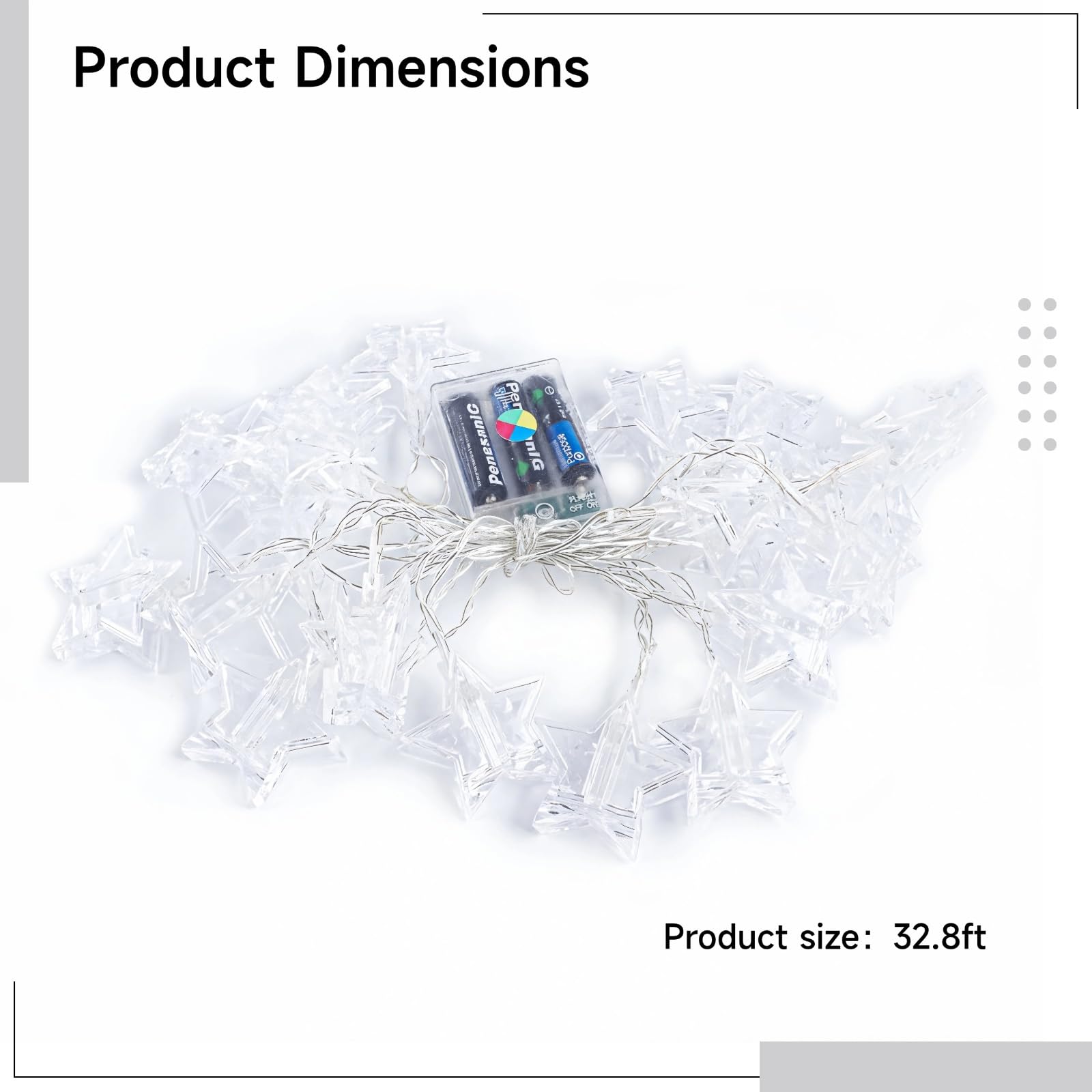 LED-Lichterkette mit Stern-Clips, 10 m, 80 bunte Glühbirnen, USB-Stecker, Foto-Display für Schlafzimmer, Wände und Feiern