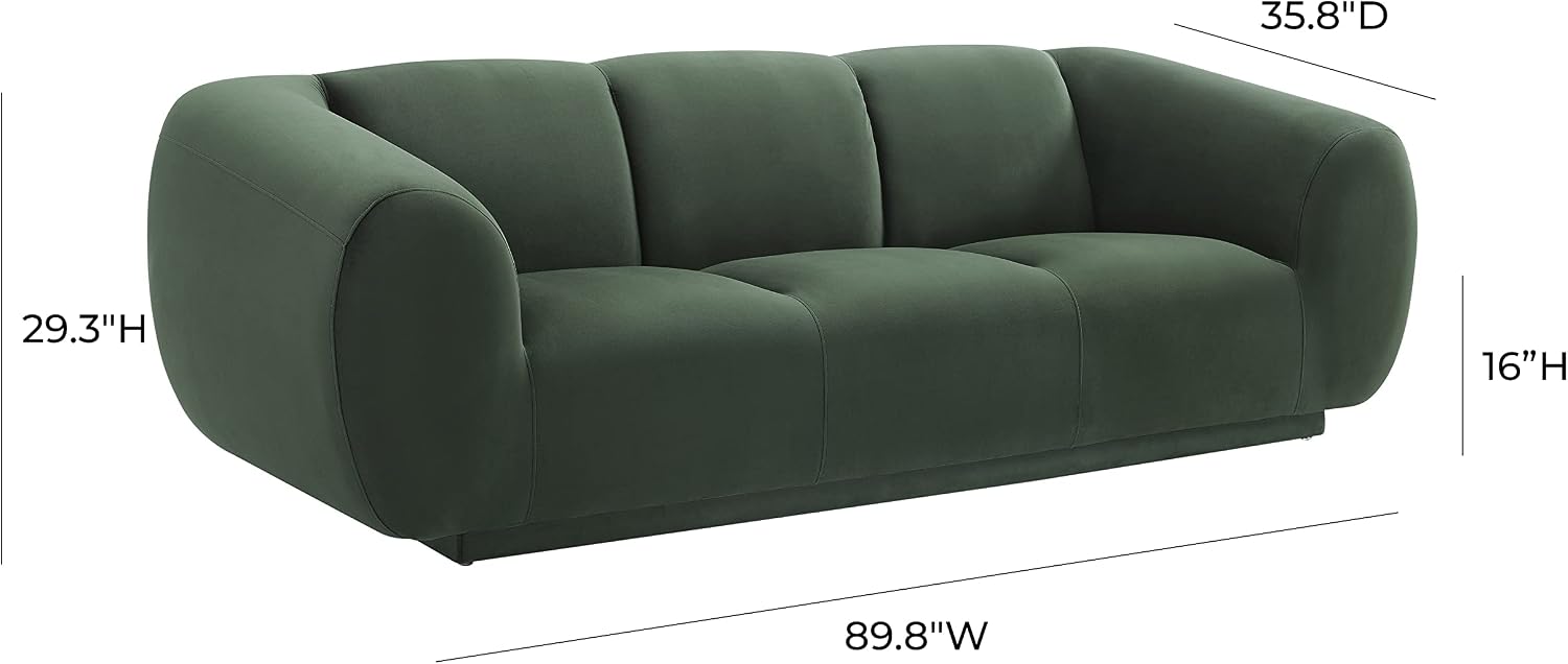 Tov Furniture Emmet Velvet Sofa (Forest Green)