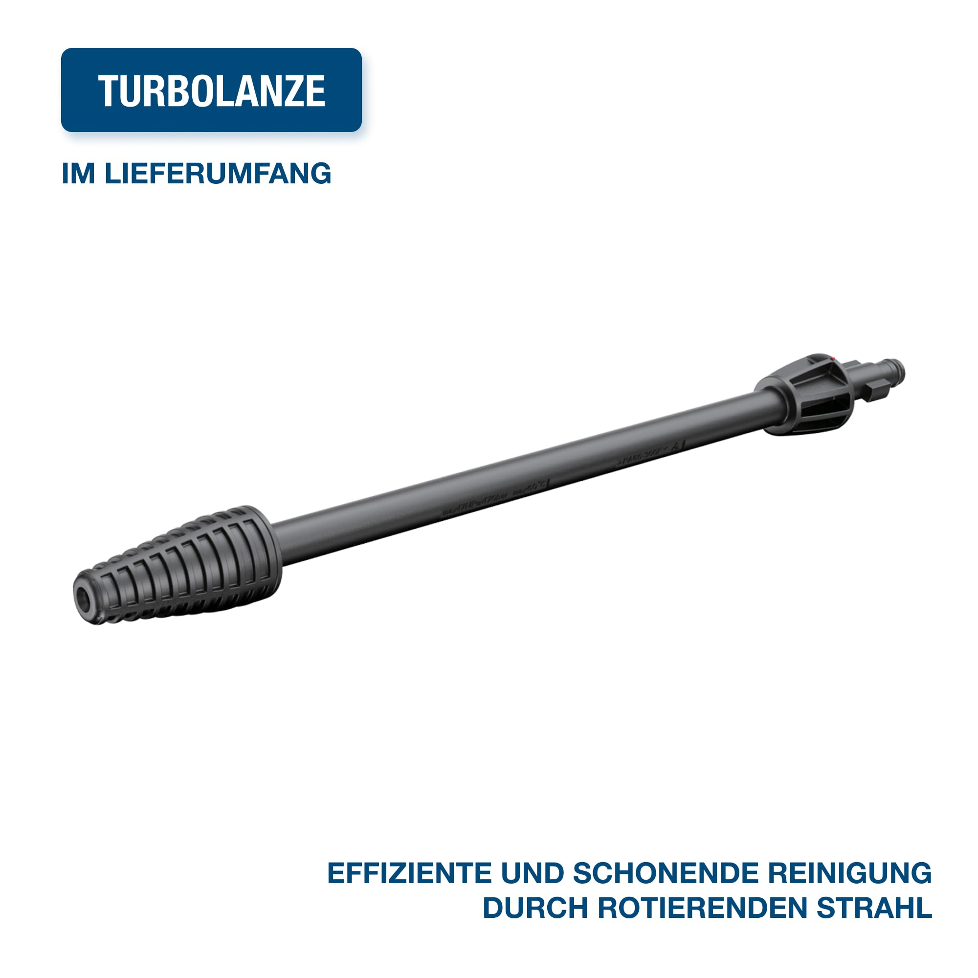 HYUNDAI Hochdruckreiniger HPW2400CRE, max. 195 bar - 450 l/h, 2400 W, EL.-Control, verdreh-sicherer 10m Schlauch, verstellbare Düse, rotierende Turbodüse, Seifenflasche