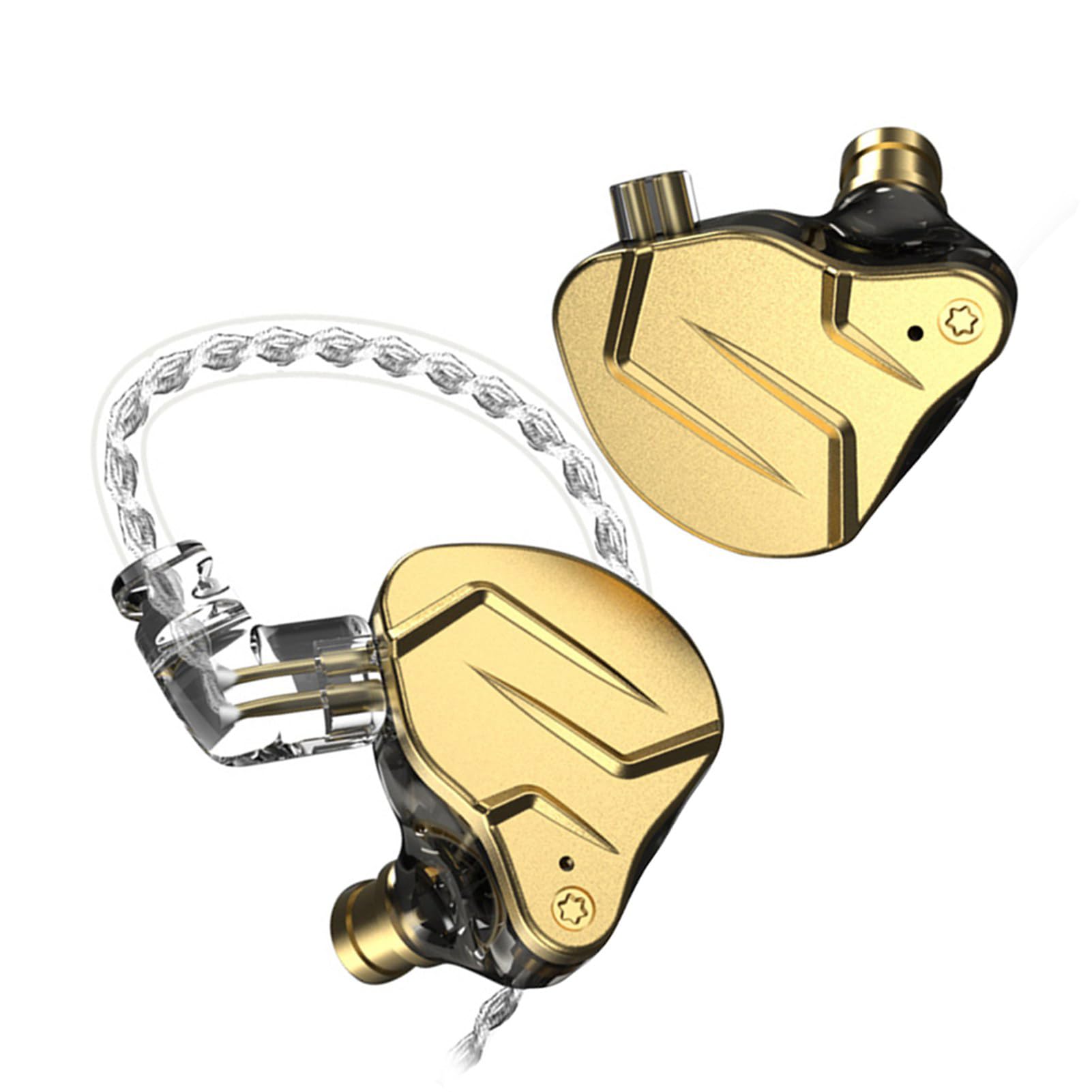 Écouteurs Filaires Hybrides HiFi DJ Running Sport, Conception Métallique Exquise 1BA + 1DD, pour équipement de Prise 3.5mm (sans Micro)