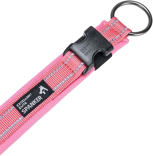 Miniatura 6 de EXCELLENT ELITE SPANKER Collar reflectante para perro, clásico, suave, acolchado, de nailon transpirable, ajustable, con hebilla de liberación
