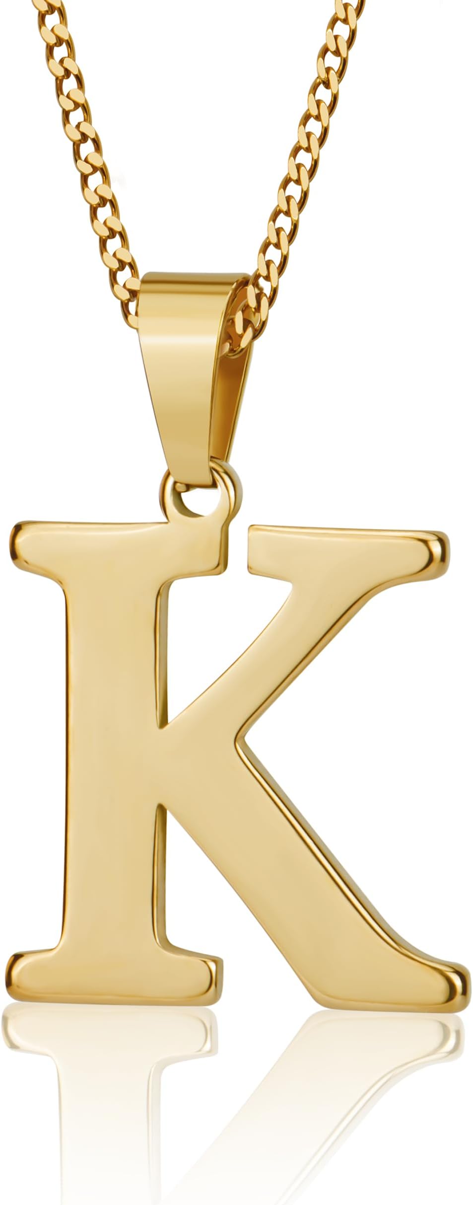 Initial Necklace for Men Women Boys Girls, 18K Gold Plated 26 Letters Pendant Necklace, Personalized Jewelry Gifts