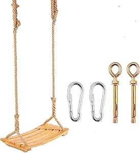 Holz Schaukelsitz für Erwachsene Kinder, GartenSchaukel mit