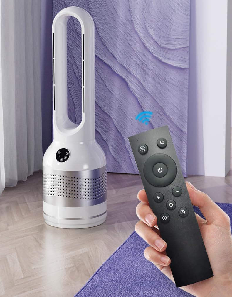 022 household new vertical dual-purpose cooling and heating fan, silver, blue-green, height 826mm