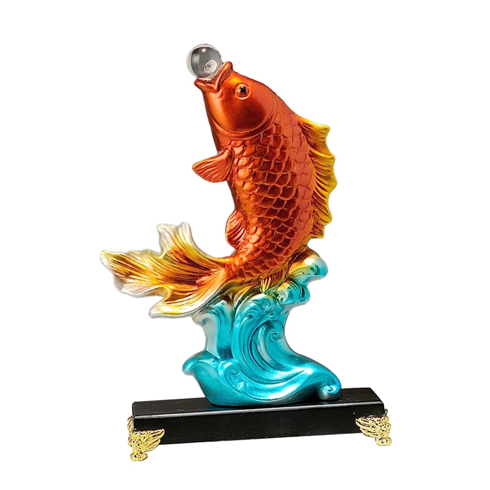 鯉　彫刻　石　置物 Amazon.co.jp: Wswqop 鯉の彫刻 現代的なデザイン 室内装飾品, 赤