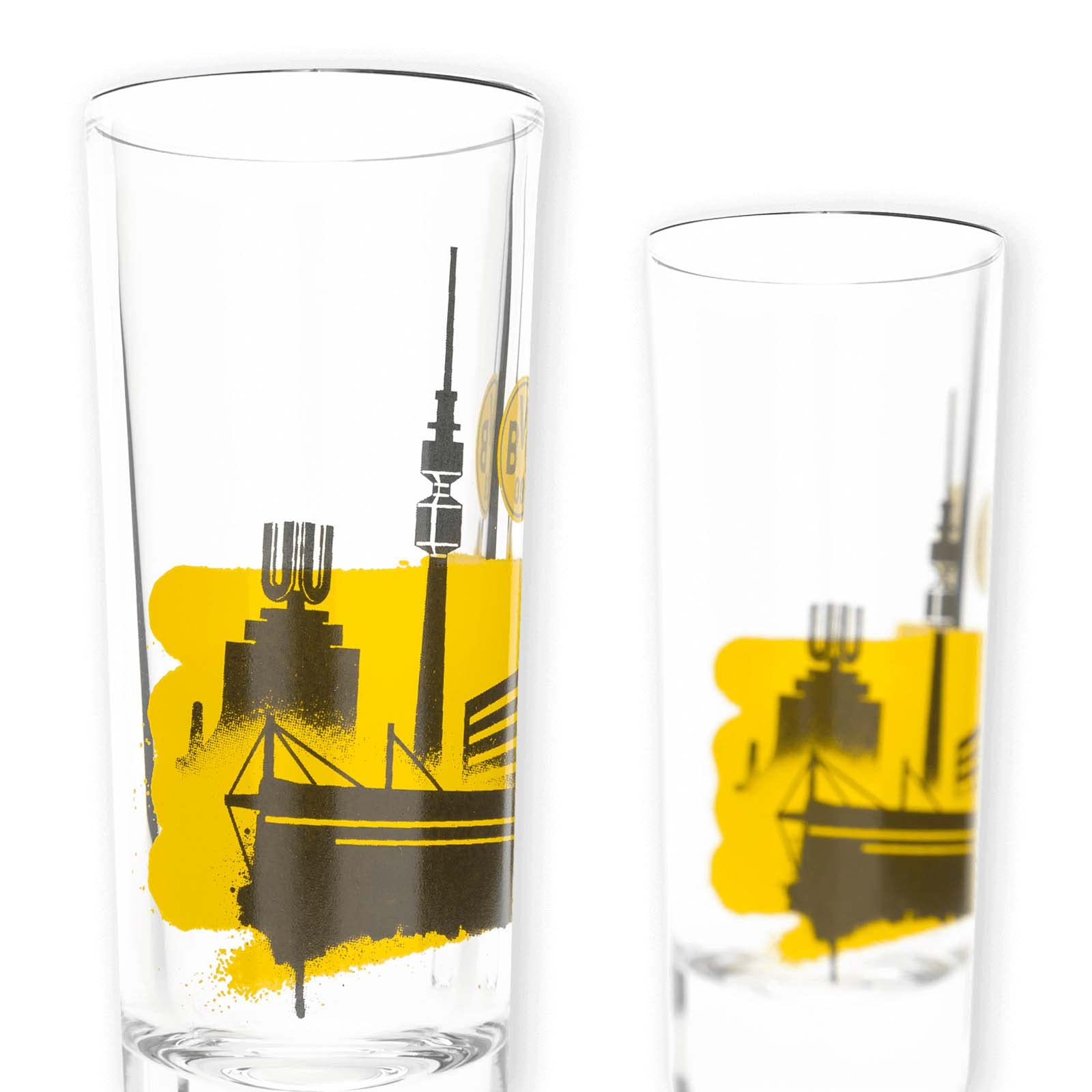 Borussia Dortmund BVB Kieliszek do wódki Skyline (2 sztuki)