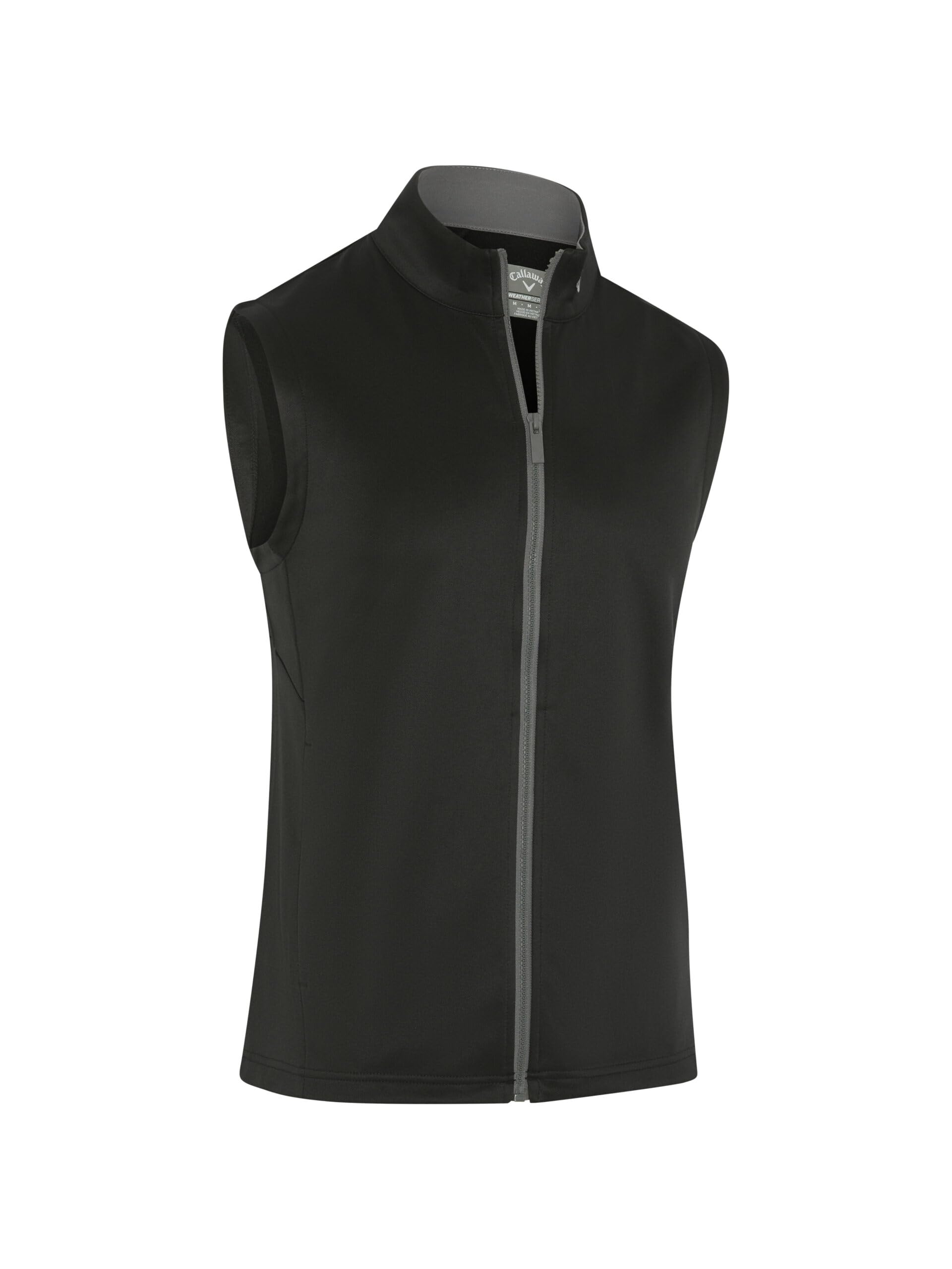 Callaway (L, Caviar) Golf Mens High Gauge Moisture Wicking Thermal Vest Gilet