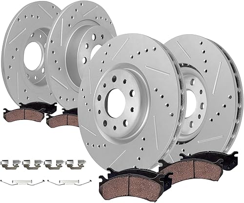 Miniatura 30 de Detroit Axle - Kit de Frenos para Silverado Sierra Suburban Yukon XL Avalanche 1500 Tahoe Escalade ESV EXT Reemplazo Frenos Delanteros Traseros