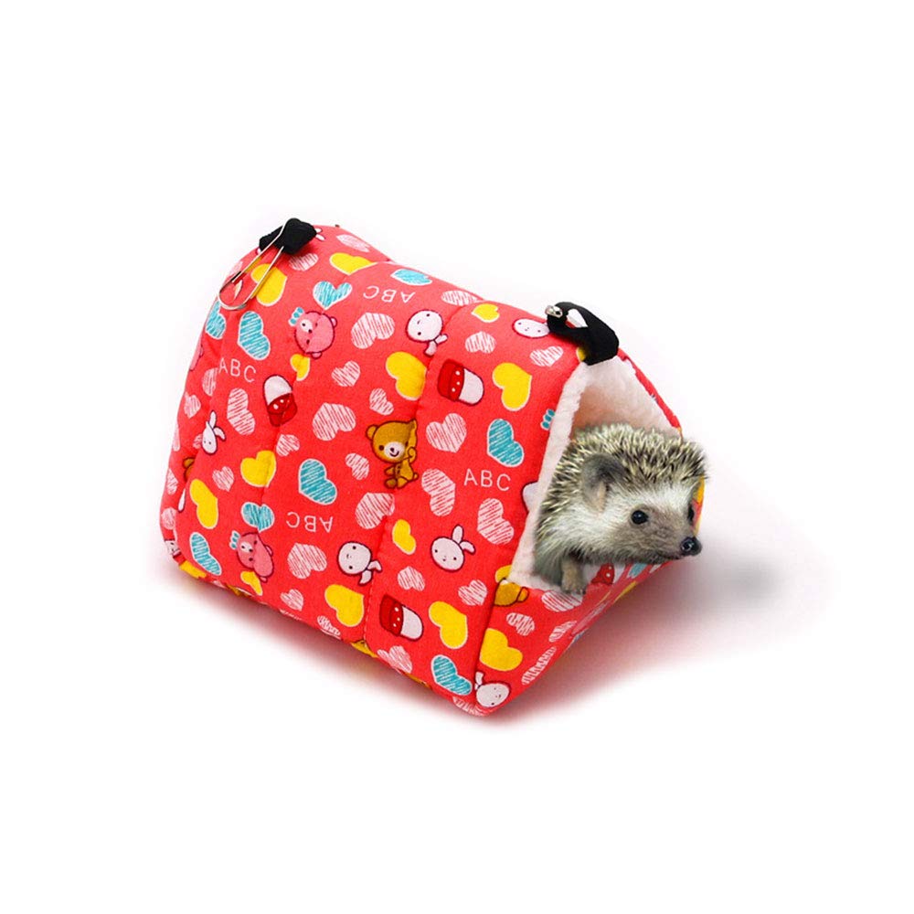 Oncpcare Winter Warm Small Animals Bed Playing Soft Hedgehog Bed Sleeping Cute Hamster Hammock Birds House Hanging Resting for Gerbil Young Guinea Pig Degu Drawl Hedgehog