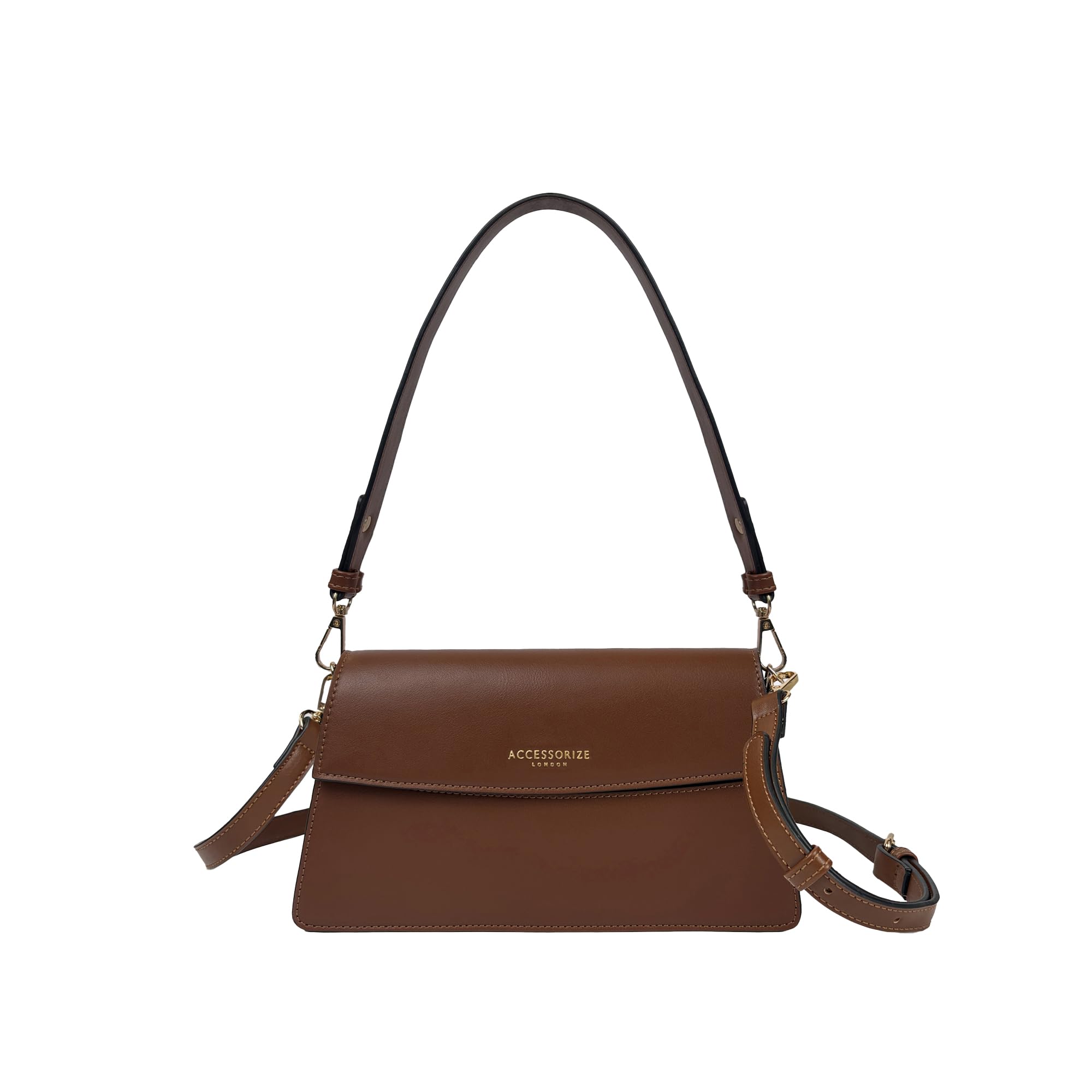 London Women's Brown Liv Sling Bag | Faux Leather Sling with Magnetic Closure | Compact Everyday Bag-image-26