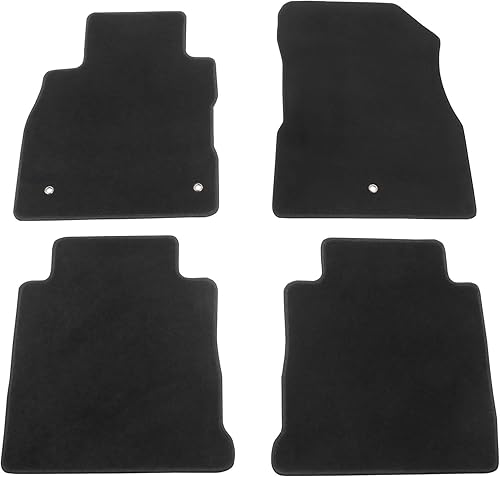 Miniatura 1 de IKON MOTORSPORTS, Alfombrillas compatibles con Nissan Kicks 2018-2024, filas delanteras y traseras de nailon negro para pies de automóvil, juego