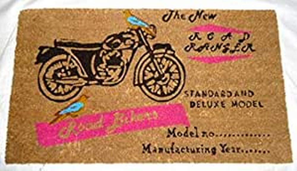 Decorative Coir Entrance Door Mat Motorcycle 70 cm x 40 cm
