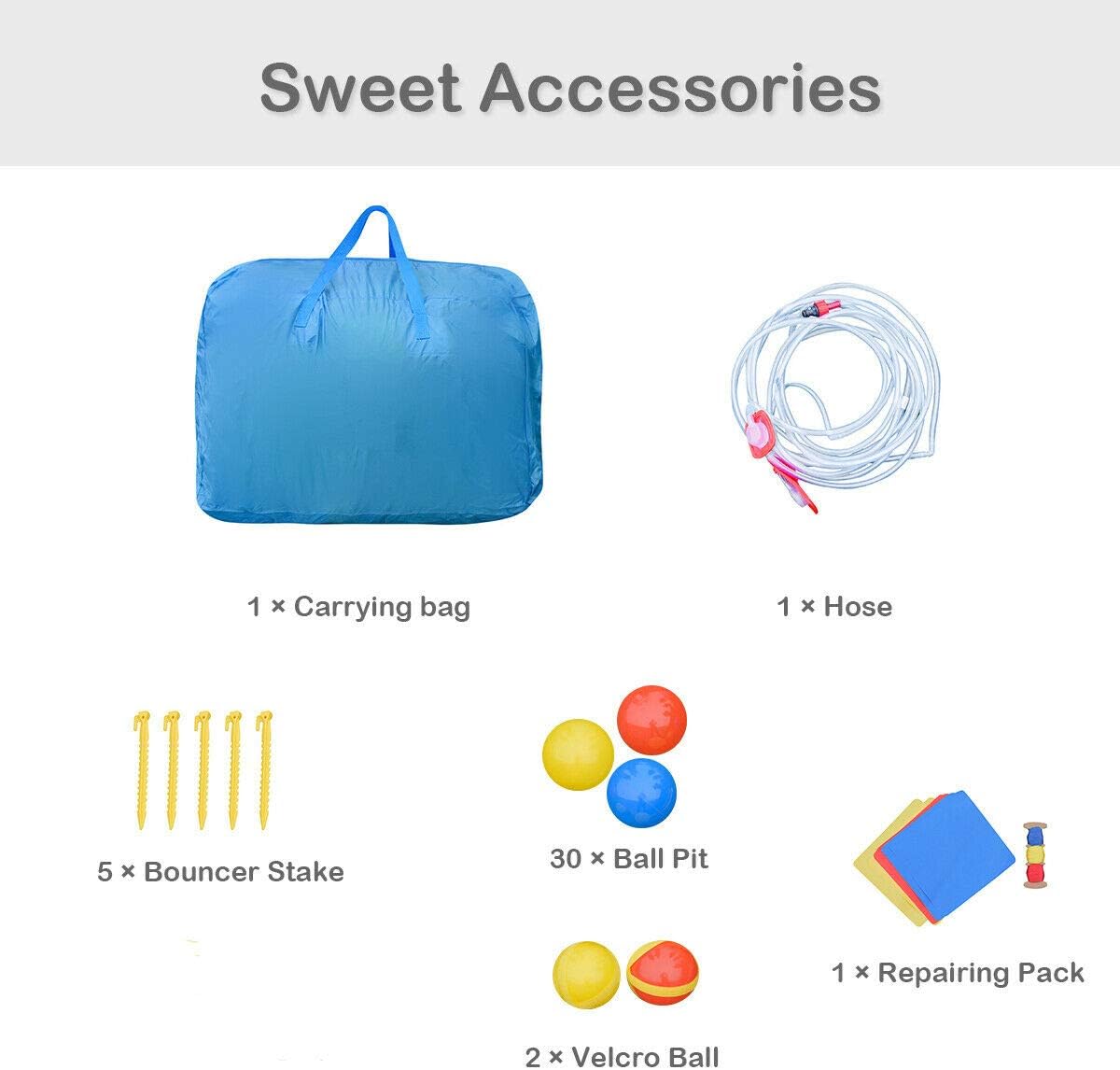 Inflatable Kid Bounce House Slide Climbing Splash Park Pool Jumping Castle