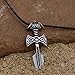 GuoShuang TTKP Antique Silver Viking Sword Pendant Necklace Amulet of Talos Handmade Pendant