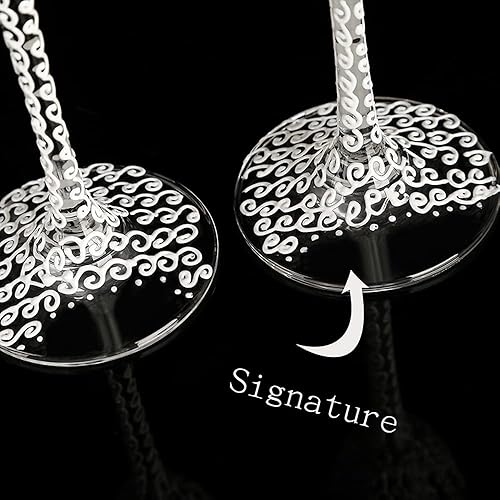 Miniatura 3 de www.Beadingsupplys.com Juego de copas de champán y copas de cerveza personalizadas para novia y novio, flauta y cerveza Pilsner para él y ella,