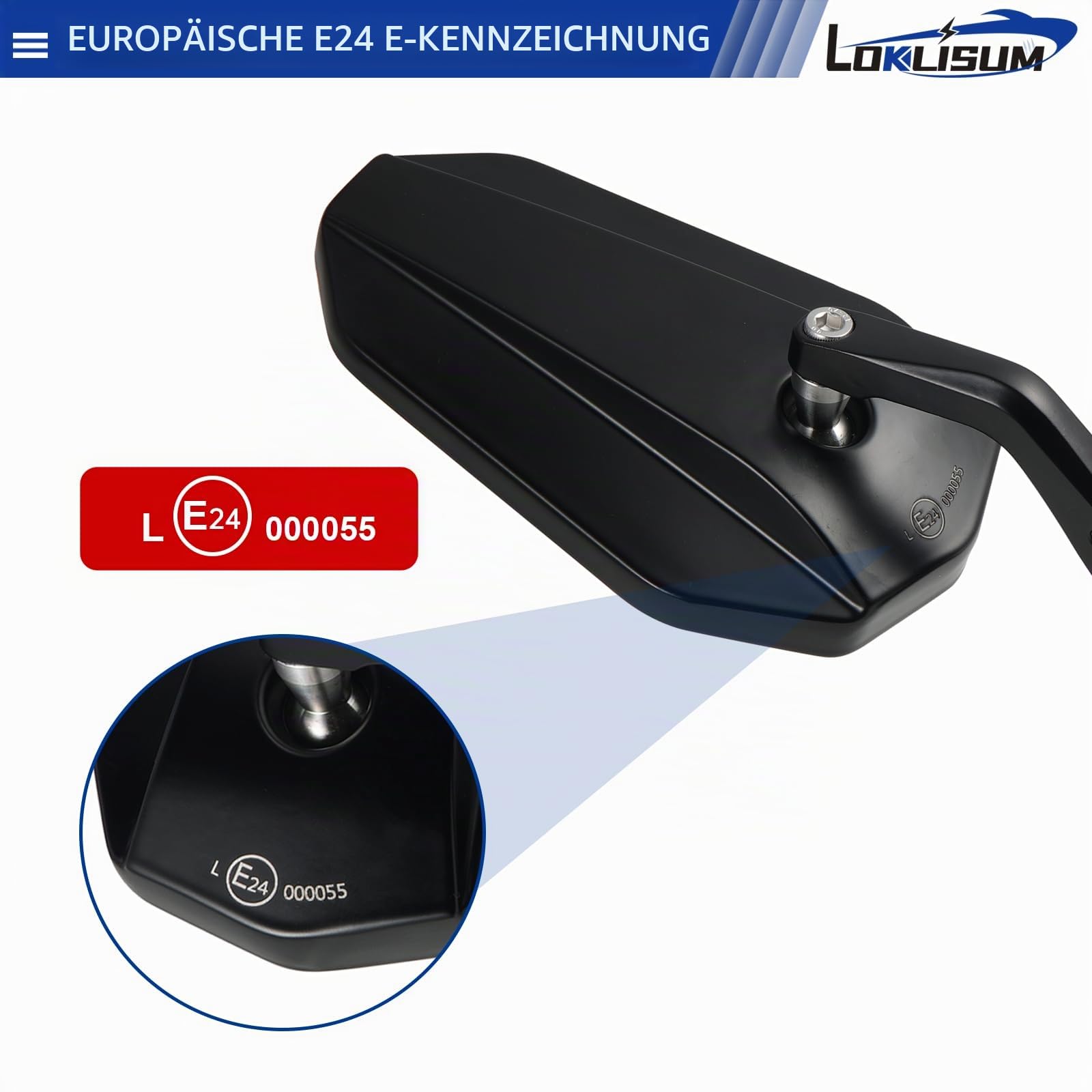 Motorrad Spiegel Universal E-geprüft, 2 Stück 360°drehbarer Lenkerendenspiegel Motorrad Rückspiegel, 7/8" 22mm Seitenspiegel Kompatibal mit Scooter Roller Quad ATV MT07 MT09 Z800 Z1000