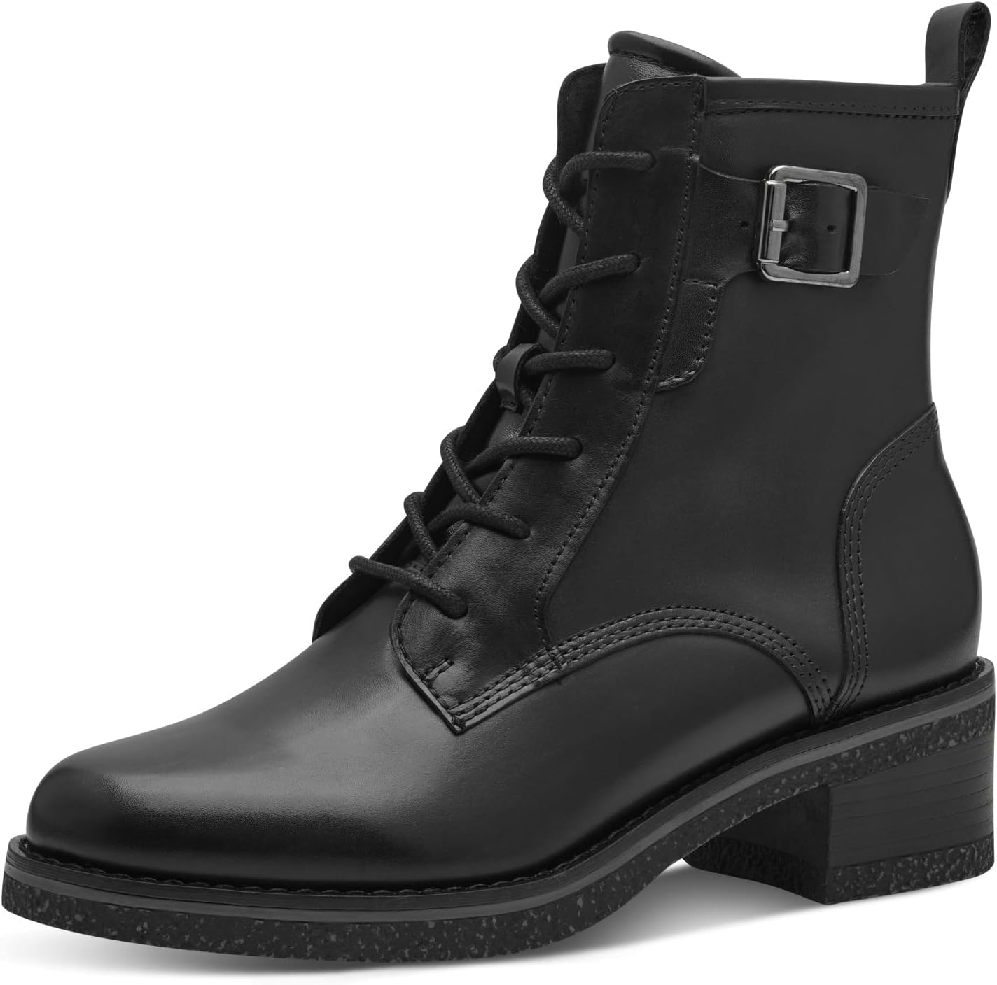 Bottines à Lacets Marco Tozzi Pour Femme – Modèle 2-25101-43, En Cuir, Semelle Intérieure Douce