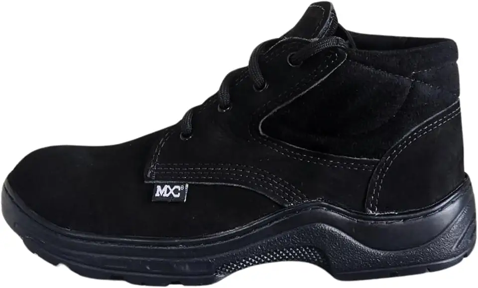 Coturno Botina Bota Couro Legitimo Trabalho EPI Segurança CA Bico PVC Masculino Feminino Unissex MXC BRASIL