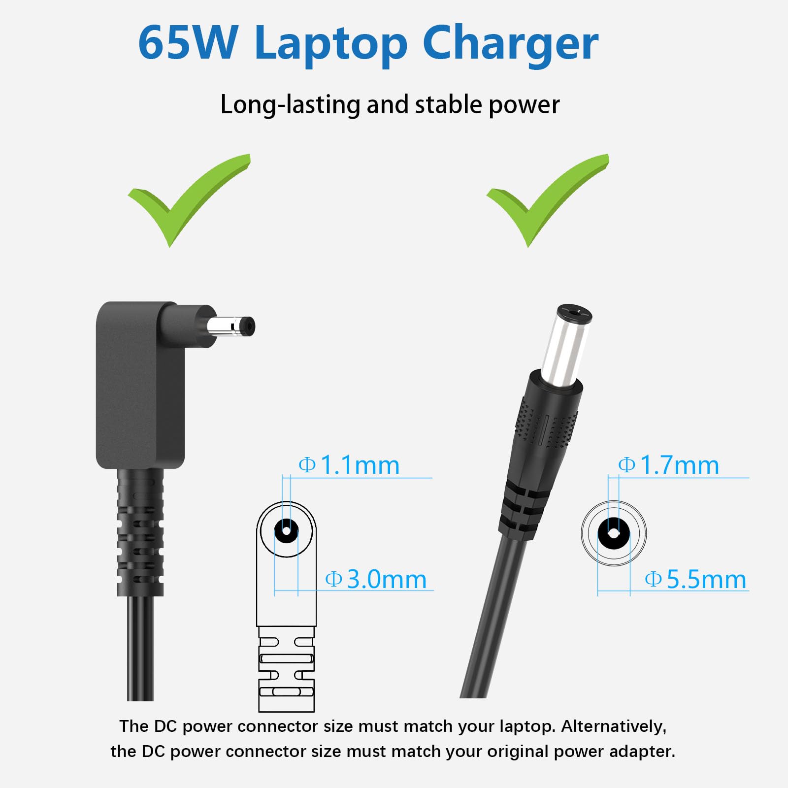 Zamiennik Acer 65W 19V 3.42A kabel do ﾅＢdowania laptopa 3,0 mm 1,1 mm zasilacz ﾅＢdowarka do Acer Swift 1 3 5 SF113-31 SF114-31 SF114-32 Spin 1 3 5 SP111-31 SP111-31N SP111-32 A13-045N2000A PA-1650-68