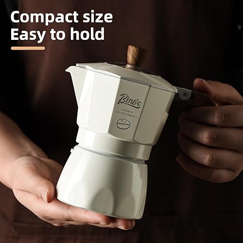 Miniatura 5 de Cafetera espresso para estufa, cafetera italiana para estufa de gas y eléctrica, olla pequeña para café italiano y cubano, 2 tazas de espresso,