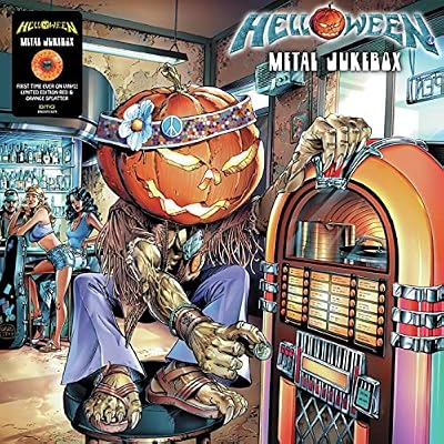 Portada del vinilo Metal Jukebox de Helloween (vinilo rojo)