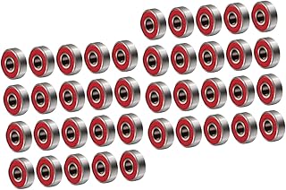 INOOMP 40 Pçs 608 Rolamentos De Vedação De Rolo Alto Longboard Rolamentos De Roda Em Miniatura Rolamentos De Roda Rolamentos De Esferas Rolamento De Roda De Skate De Skate