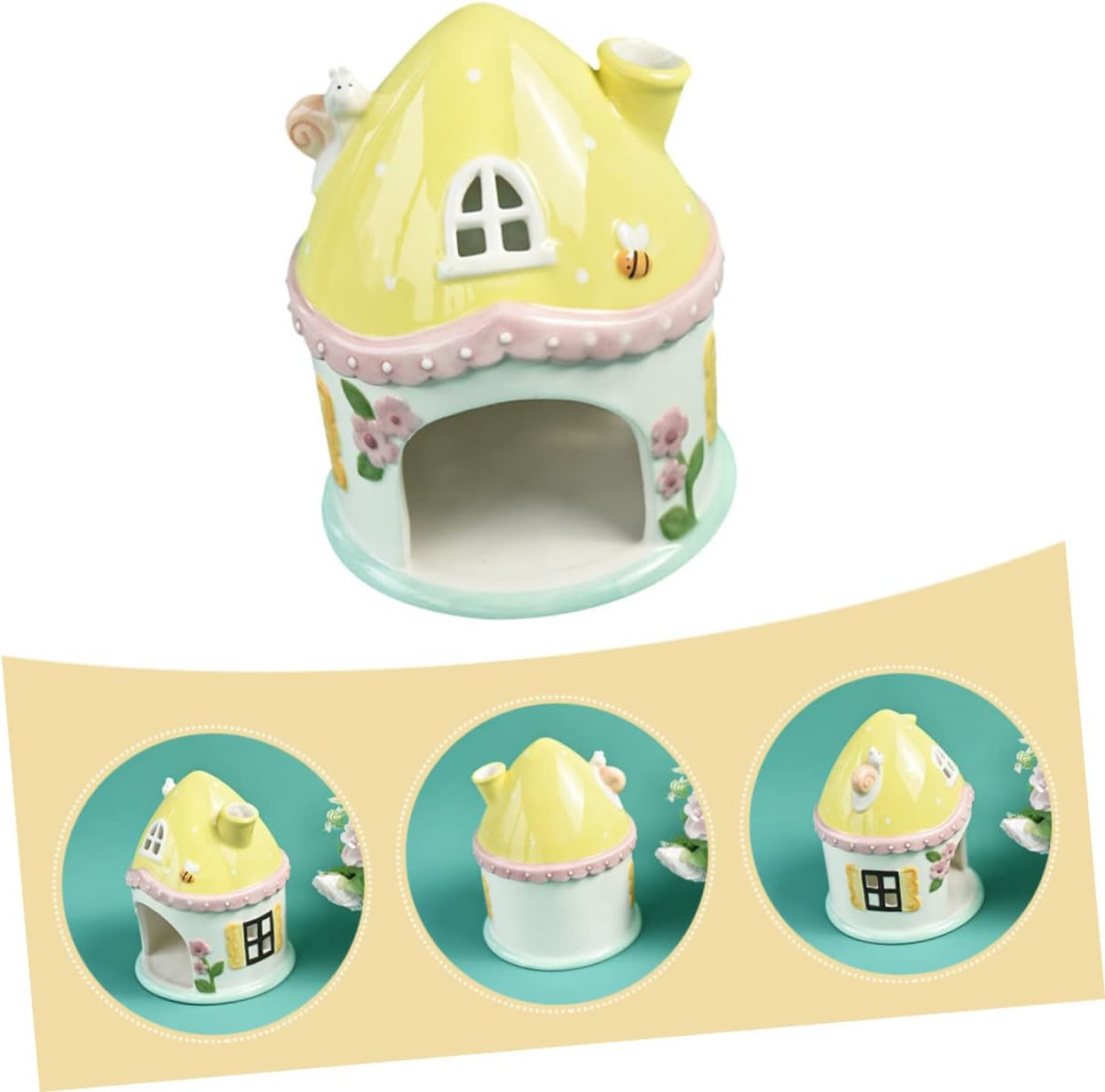 Adorable Hamster Hideout Castle Nest for Hamsters Guinea Pigs Cozy Sleeping Cabin with Decorative Design Easy Animals